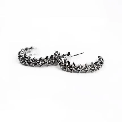 5 Sided Star Hoop Earrings 5 Sided Star Hoop Earrings