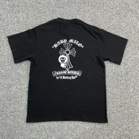 bape x chrome hearts t shirt black 2 280x280 - Bape X Chrome Hearts T-Shirt Black