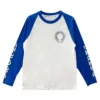 Blue and White Chrome Heart Shirt
