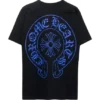 Blue Horseshoe T-Shirt Chrome Hearts Blue Horseshoe T-Shirt Chrome Hearts