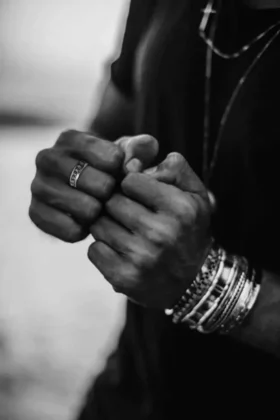 Ch Plus Pyramid Open Band Ring