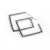 Ch Plus Square Hoop Earrings