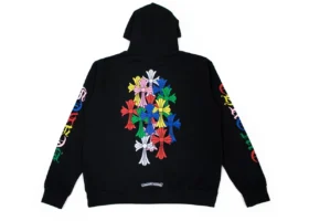Ch Script Multicolor Cross Cemetery Zip up Hoodie