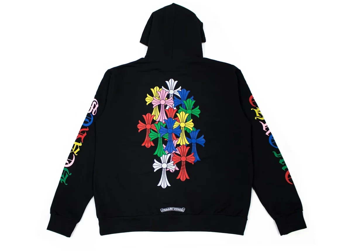 Ch Script Multicolor Cross Cemetery Zip up Hoodie Ch Script Multicolor Cross Cemetery Zip up Hoodie