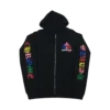 Ch Script Multicolor Cross Cemetery Zip up Hoodie Ch Script Multicolor Cross Cemetery Zip up Hoodie
