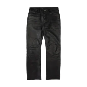 Chrome Heart Leather Fleur Knee Pants
