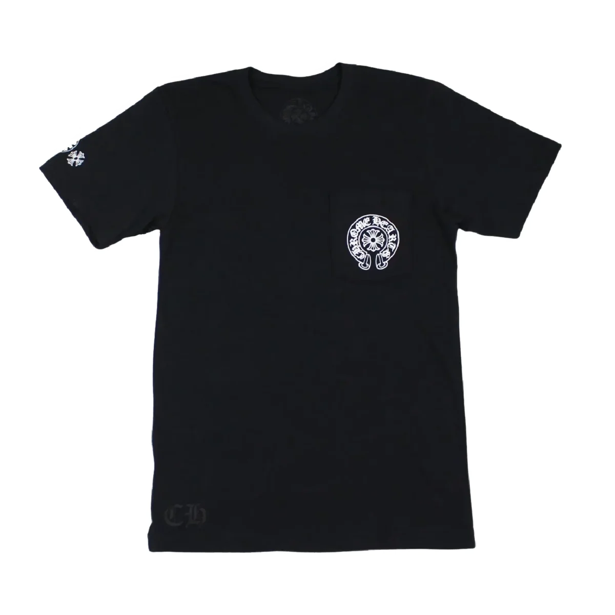 Chrome Heart Multi Colored Horseshoe Straight Cross T-Shirt Chrome Heart Multi Colored Horseshoe Straight Cross T-Shirt