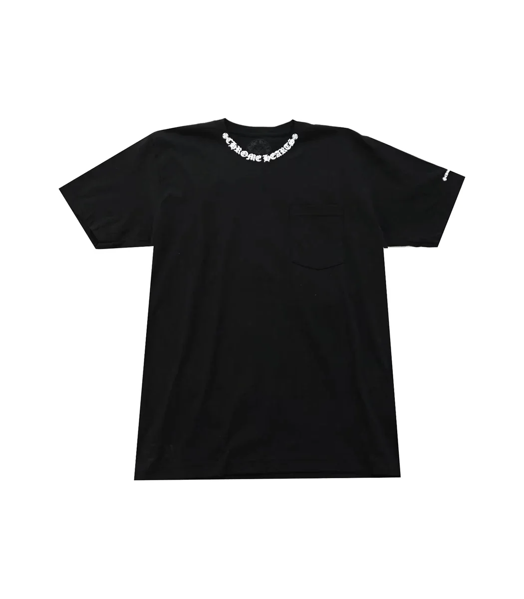 Chrome Heart Neck Letters Short Sleeve T Shirt Chrome Heart Neck Letters Short Sleeve T Shirt