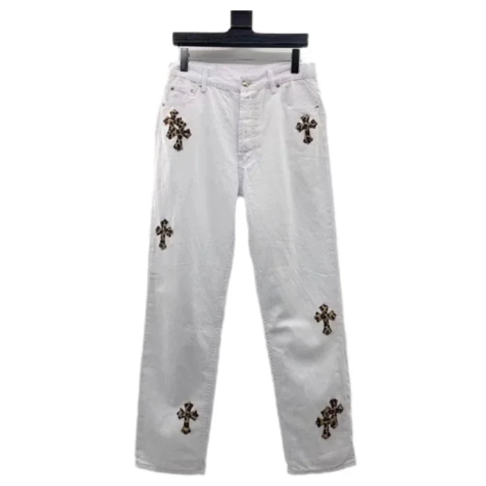 Chrome Heart White Leopard Cross Jeans Chrome Heart White Leopard Cross Jeans
