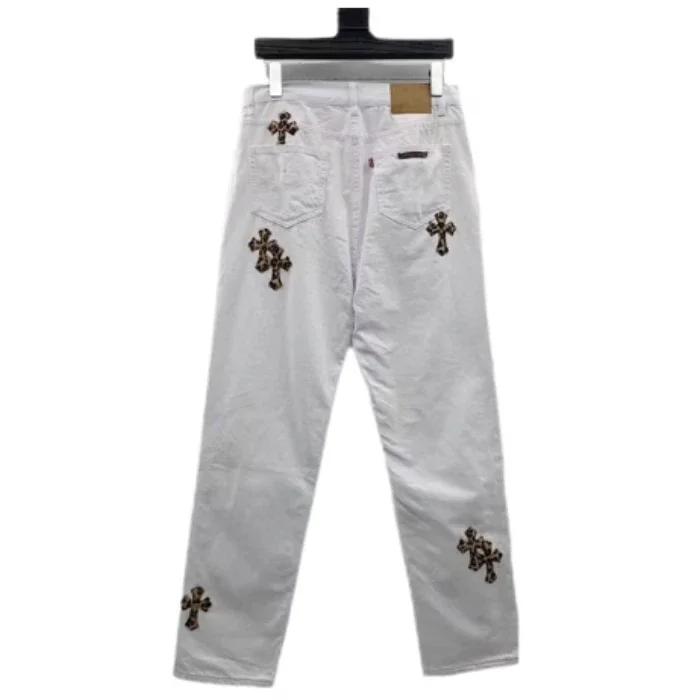 Chrome Heart White Leopard Cross Jeans Chrome Heart White Leopard Cross Jeans