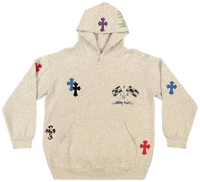 Chrome Hearts 1 of 1 Matty Boy Cross Hoodie ‘Grey/Multicolor’ Chrome Hearts 1 of 1 Matty Boy Cross Hoodie ‘Grey/Multicolor’