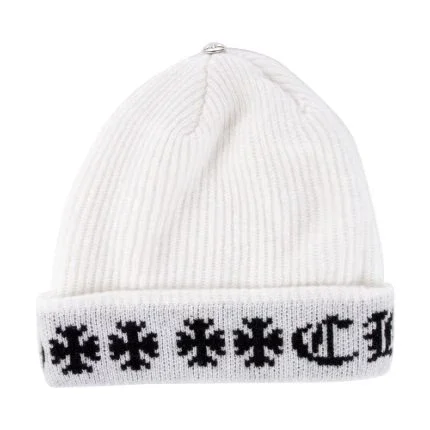 Chrome Hearts Big Daddy Cashmere Beanie – White Chrome Hearts Big Daddy Cashmere Beanie – White