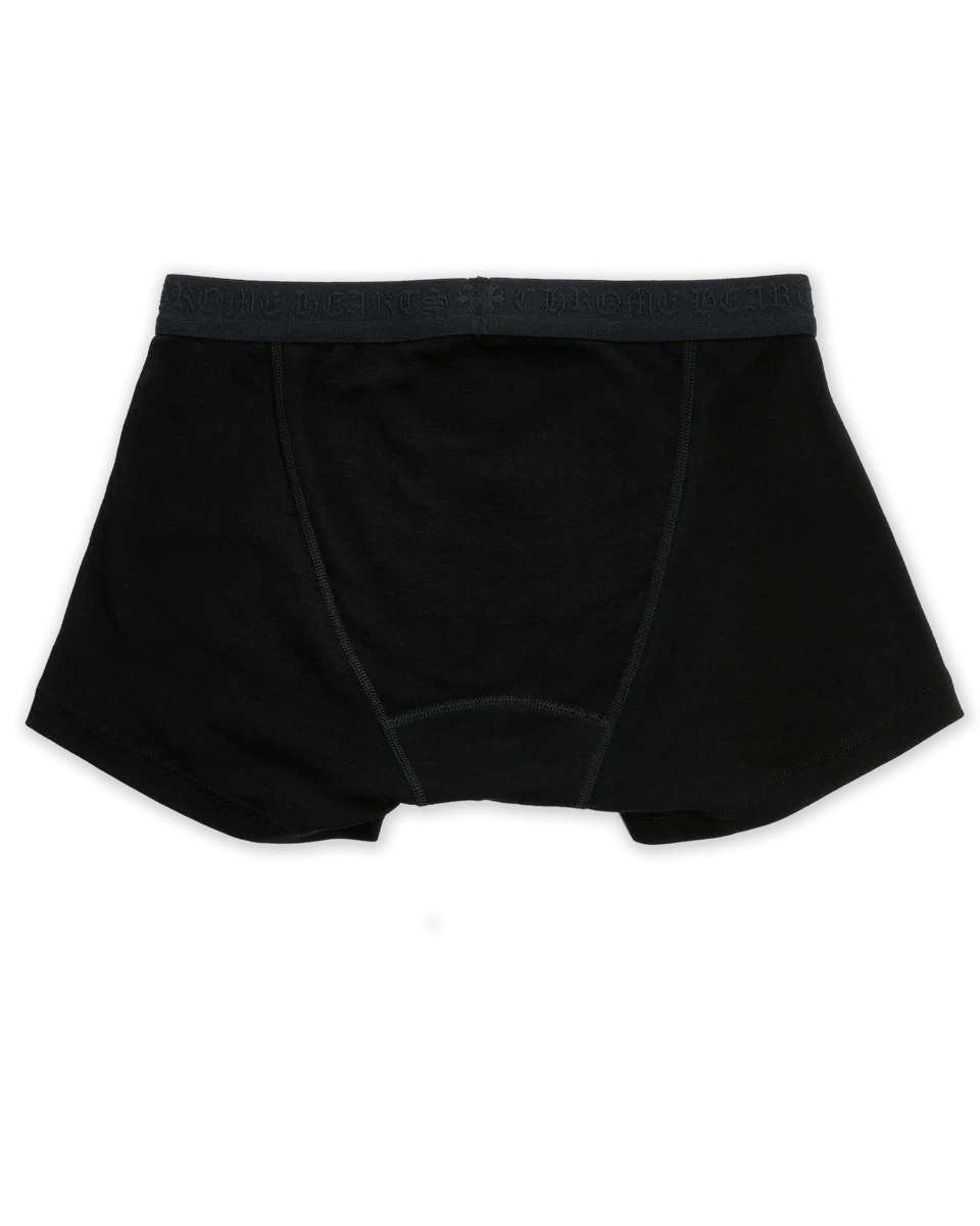 Chrome Hearts Black Cotton Boxer Brief with Black Tonal Chrome Hearts Black Cotton Boxer Brief with Black Tonal