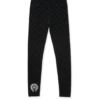 Chrome Hearts Black Cotton Leggings with Gray Multilogo Print Chrome Hearts Black Cotton Leggings with Gray Multilogo Print
