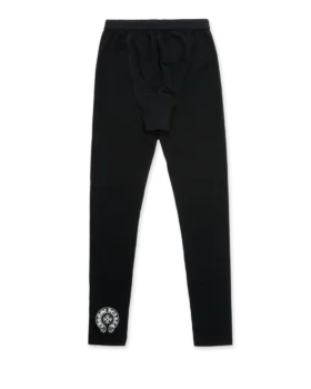 Chrome Hearts Black Cotton Long Johns Leggings