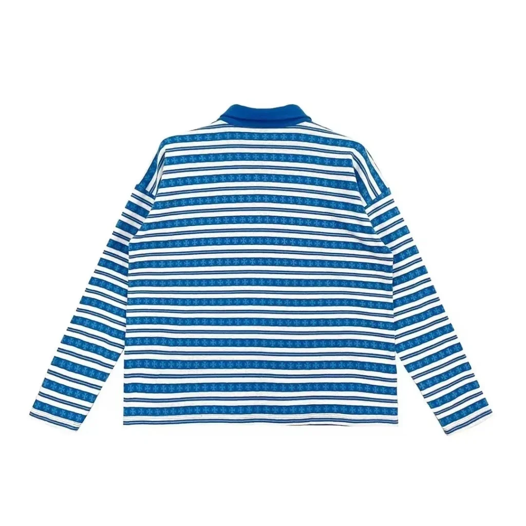 Chrome Hearts Blue Polo Shirt Chrome Hearts Blue Polo Shirt
