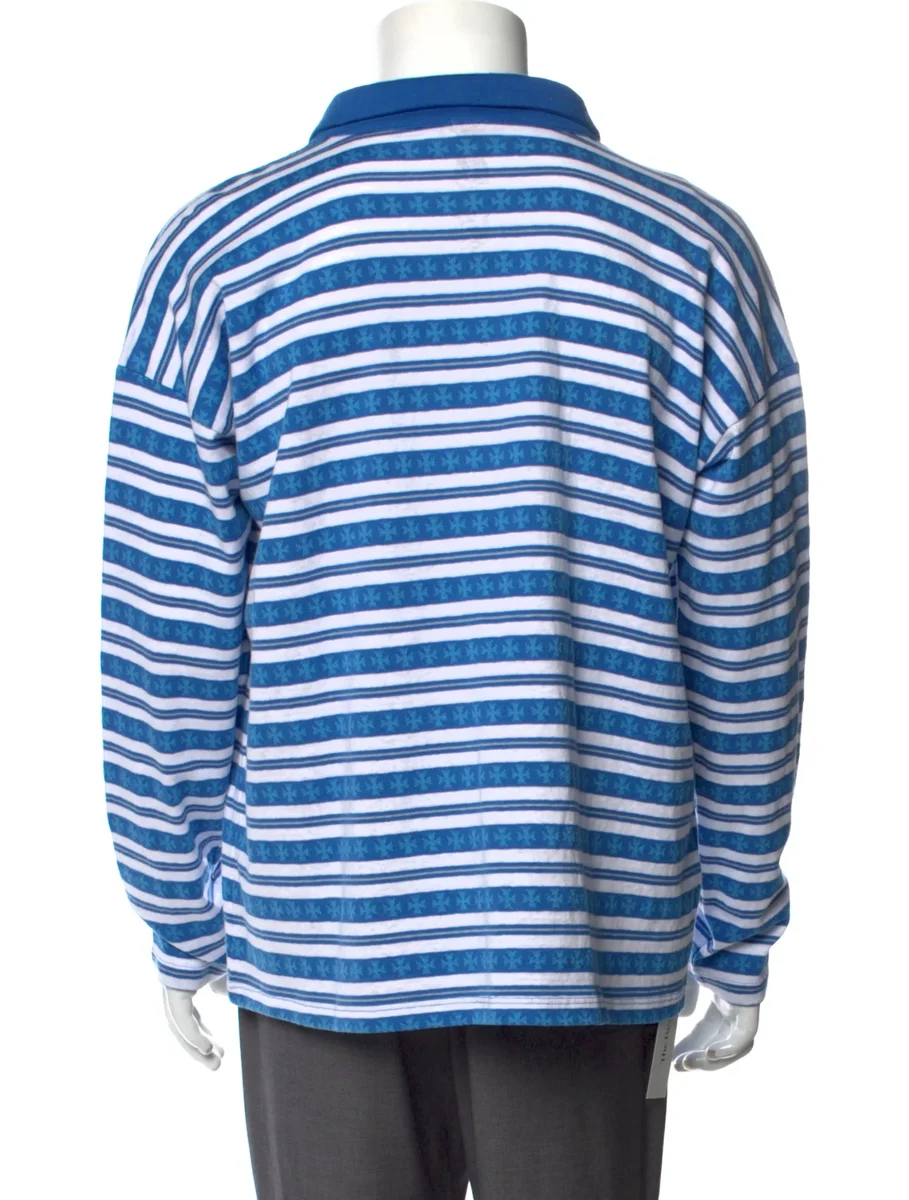Chrome Hearts Blue Polo Shirt Chrome Hearts Blue Polo Shirt