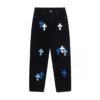 Chrome Hearts Blue & White Cross Patch Jeans Chrome Hearts Blue & White Cross Patch Jeans