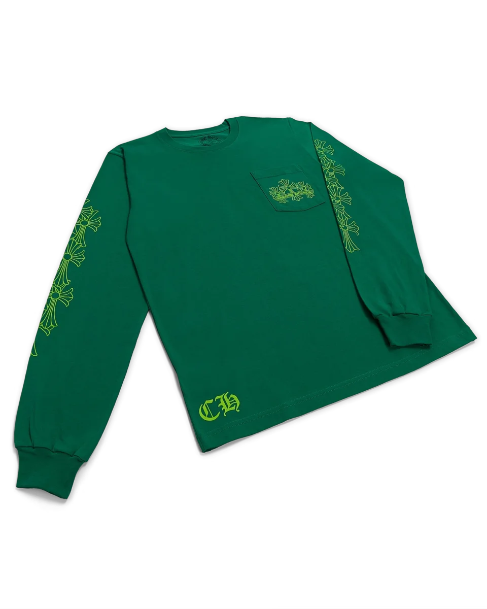 Chrome Hearts Cemetery Cross Long Sleeve T-Shirt Chrome Hearts Cemetery Cross Long Sleeve T-Shirt