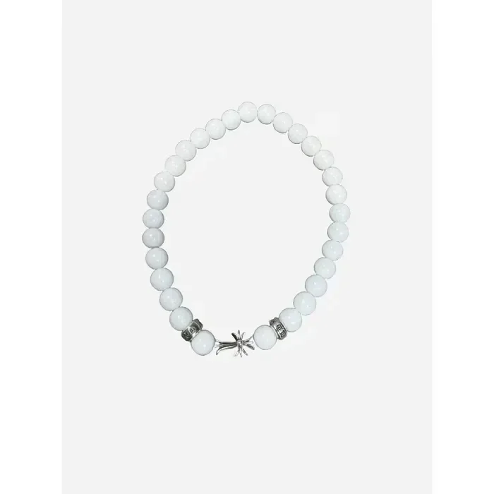 Chrome Hearts Cemetery White Beaded Bracelet Chrome Hearts Cemetery White Beaded Bracelet