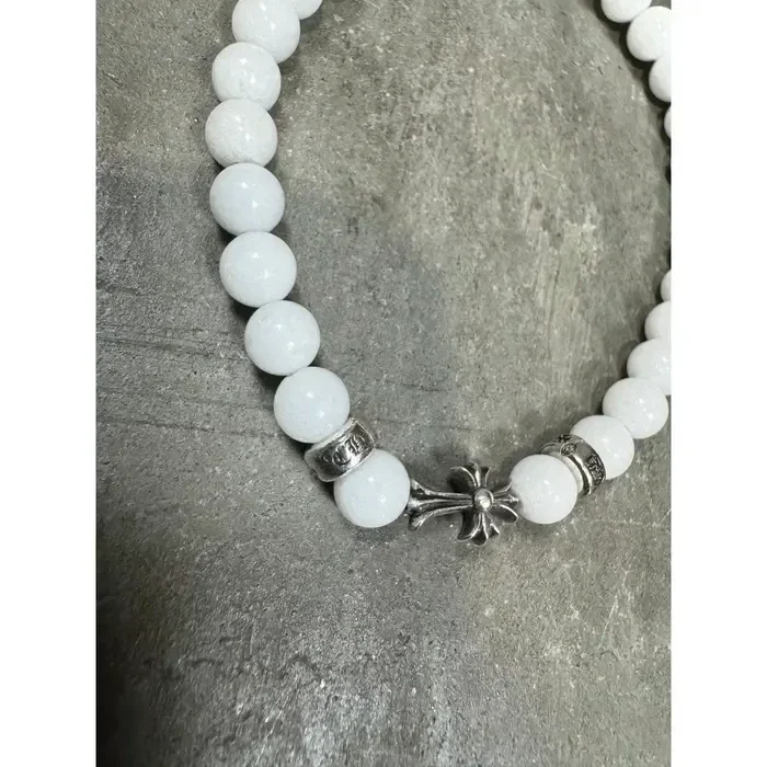 Chrome Hearts Cemetery White Beaded Bracelet Chrome Hearts Cemetery White Beaded Bracelet