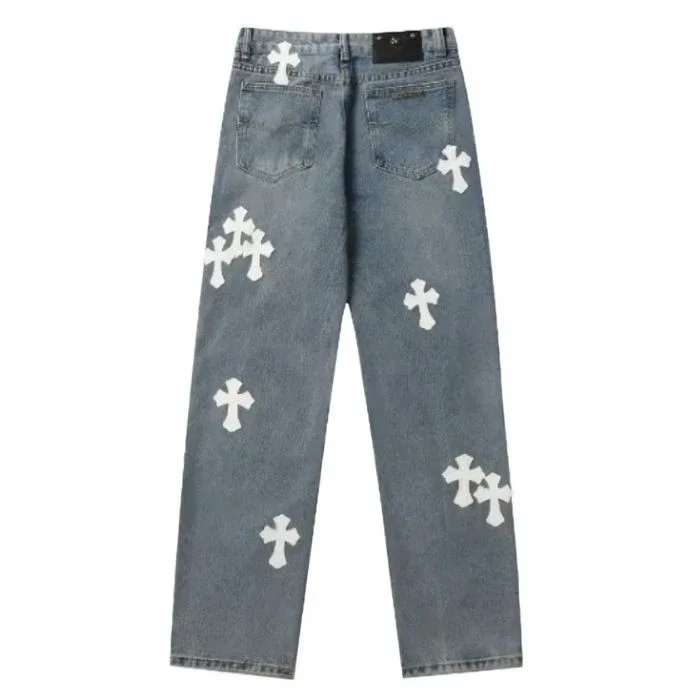 Chrome Hearts Crucifix Cross Patch Jeans Chrome Hearts Crucifix Cross Patch Jeans
