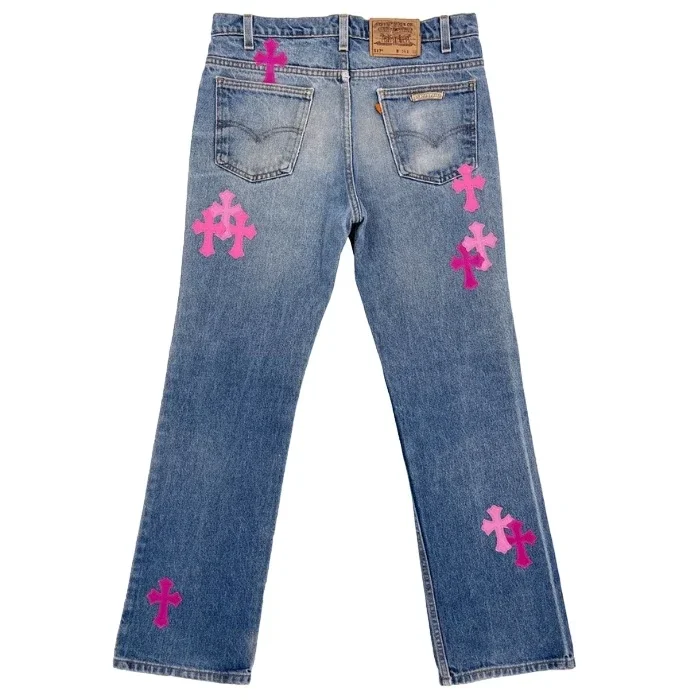 Chrome Hearts Denim Pink Women’s Jeans Chrome Hearts Denim Pink Women’s Jeans