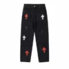 Chrome Hearts Embroidered Jeans Black Chrome Hearts Embroidered Jeans Black