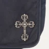 Chrome Hearts Filigree Cross Embellished Leather Messenger Bag Chrome Hearts Filigree Cross Embellished Leather Messenger Bag