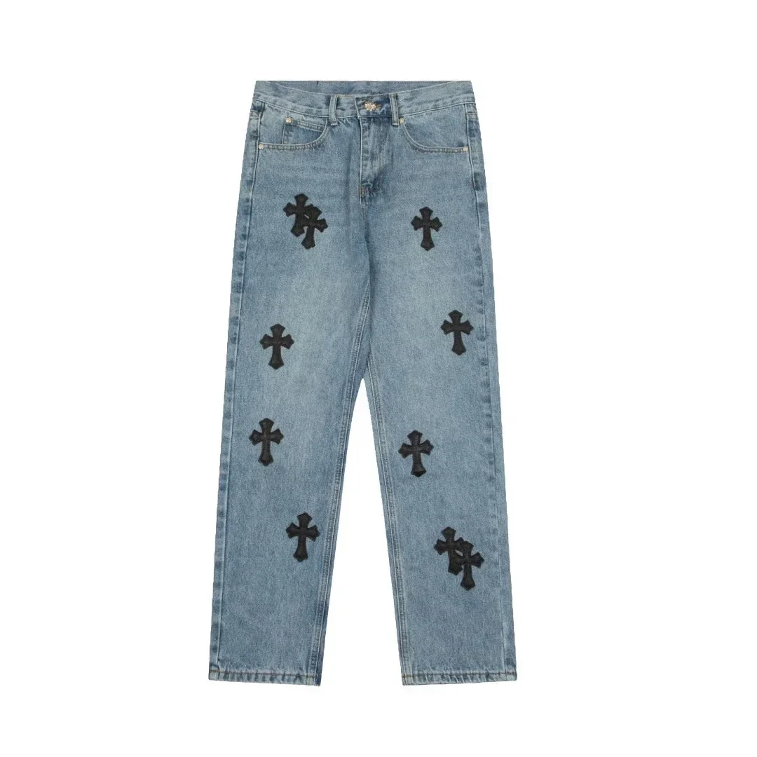 Chrome Hearts Flairny Cemetery Cloth Denim Pants Chrome Hearts Flairny Cemetery Cloth Denim Pants