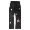 Chrome Hearts Fleur Knee Leather Cross Patch Pants Chrome Hearts Fleur Knee Leather Cross Patch Pants
