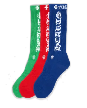 Chrome Hearts “Fuck You” Band in White Socks
