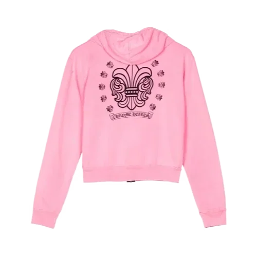 Chrome Hearts Girls Zip up Pink Hoodie Chrome Hearts Girls Zip up Pink Hoodie