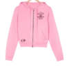Chrome Hearts Girls Zip up Pink Hoodie Chrome Hearts Girls Zip up Pink Hoodie