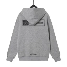 Chrome Hearts Grey Cross Floral Zip-Up Hoodie