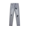 Chrome Hearts Hand-Painted Cross Leather Jeans Chrome Hearts Hand-Painted Cross Leather Jeans