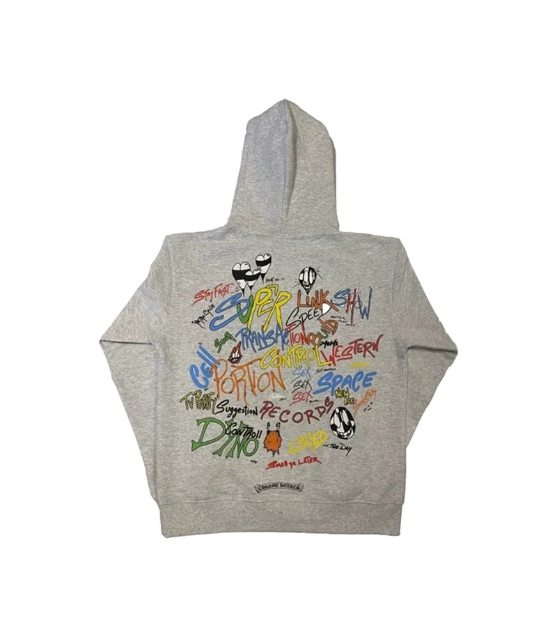 Chrome Hearts Hearts Matty Boy Brain Hoodie Grey Chrome Hearts Hearts Matty Boy Brain Hoodie Grey