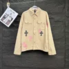 Chrome Hearts Jacket with Pink and Black Crosses Chrome Hearts Jacket with Pink and Black Crosses