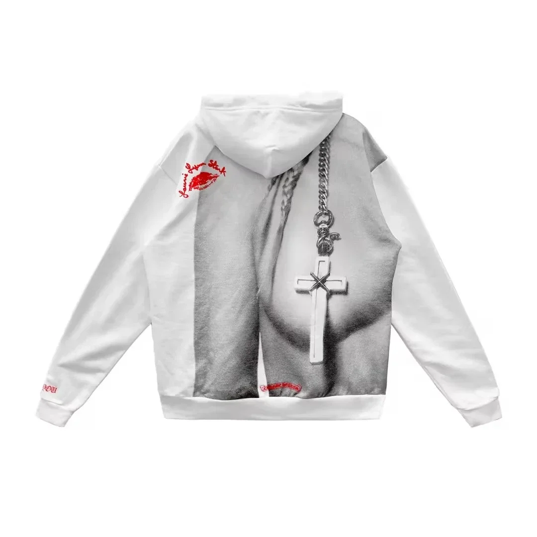 Chrome Hearts Laurie Lynn Stark Portrait Red Letter Hoodie Chrome Hearts Laurie Lynn Stark Portrait Red Letter Hoodie