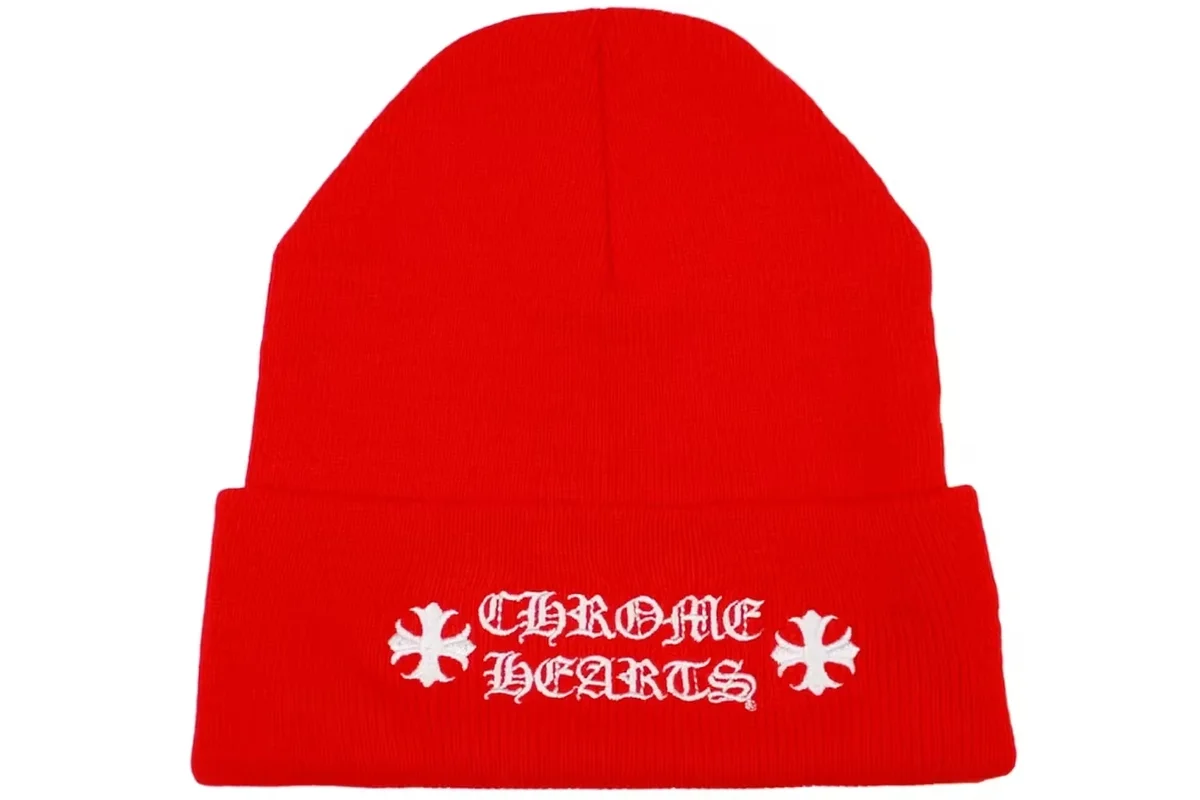 Chrome Hearts Logo Beanie Red Chrome Hearts Logo Beanie Red
