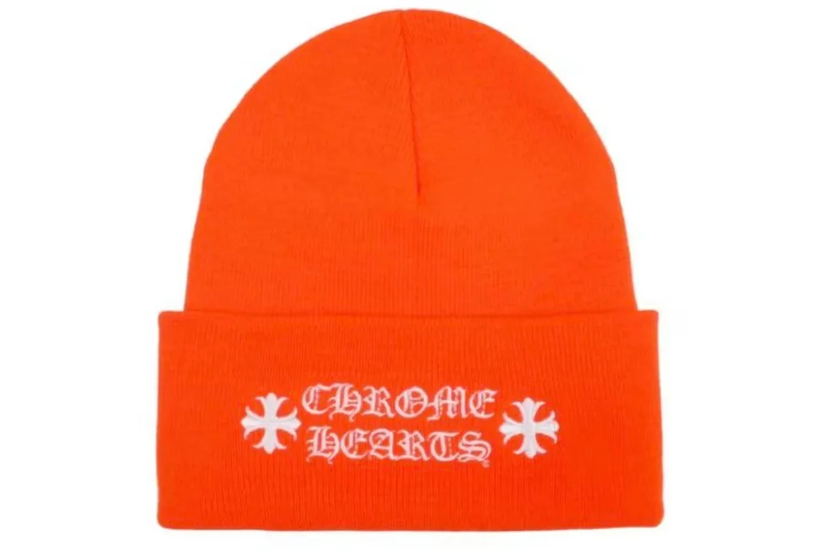 Chrome Hearts Logo Beanie Safety Orange Chrome Hearts Logo Beanie Safety Orange