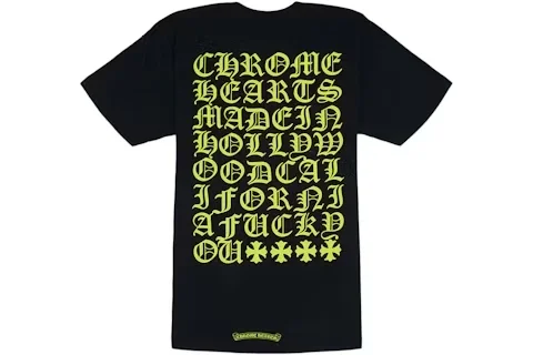 Chrome Hearts Made in Hollywood T-Shirt Black Chrome Hearts Made in Hollywood T-Shirt Black