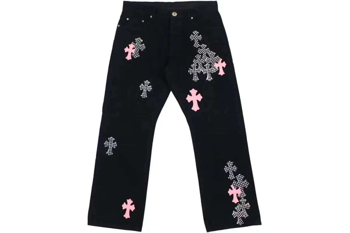 Chrome Hearts Multi Color Cross Jeans Chrome Hearts Multi Color Cross Jeans
