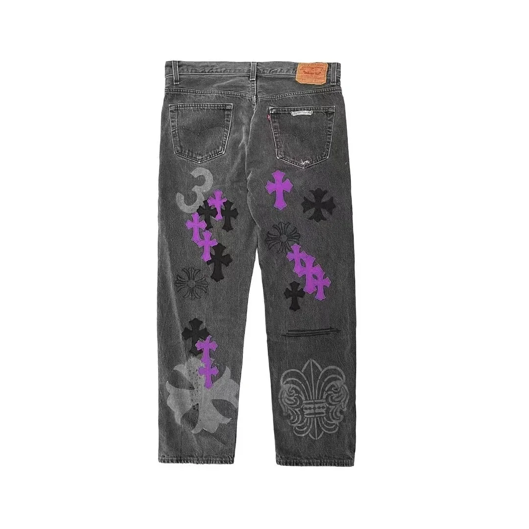 Chrome Hearts Online Exclusive Levi’s Cross Patch Jeans Chrome Hearts Online Exclusive Levi’s Cross Patch Jeans