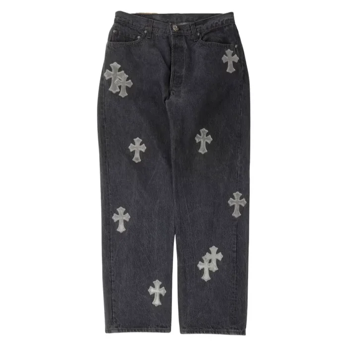 Chrome Hearts Pony Hair Cross Patch Jeans Chrome Hearts Pony Hair Cross Patch Jeans