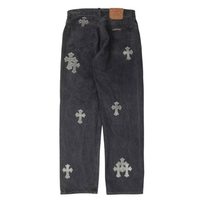 Chrome Hearts Pony Hair Cross Patch Jeans Chrome Hearts Pony Hair Cross Patch Jeans