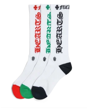 Chrome Hearts Red, Green & Black Socks Chrome Hearts Red, Green & Black Socks