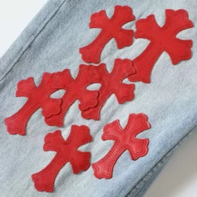 Chrome Hearts Red Patch Jeans