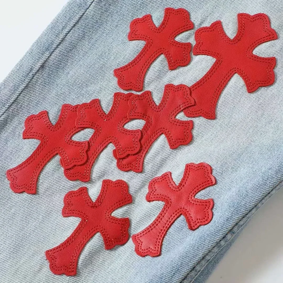 Chrome Hearts Red Patch Jeans Chrome Hearts Red Patch Jeans
