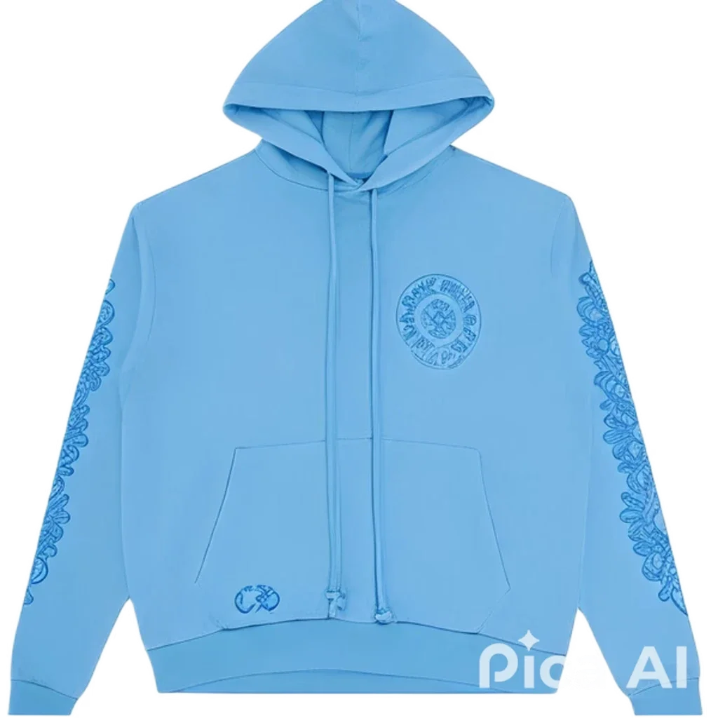 Chrome Hearts Sanskrit Hoodie Blue Chrome Hearts Sanskrit Hoodie Blue